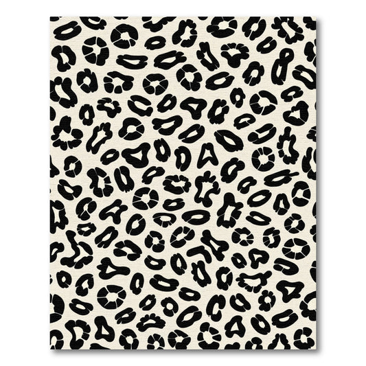 Cream Black Wild Cat Spots Rug