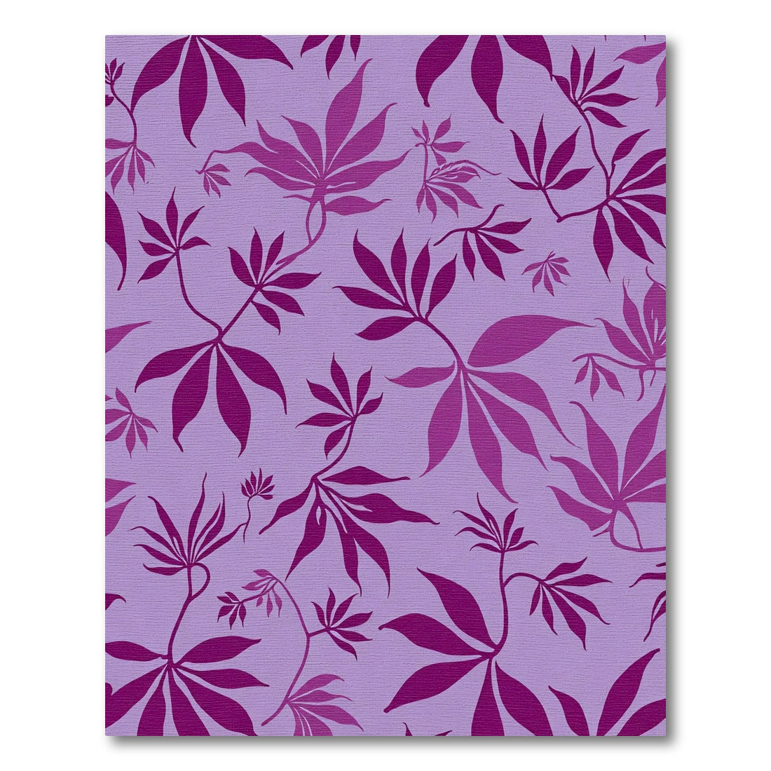Purple Leafy Vines Botanical Rug