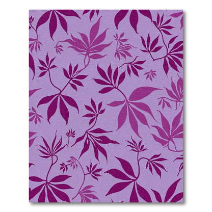 Purple Leafy Vines Botanical Rug
