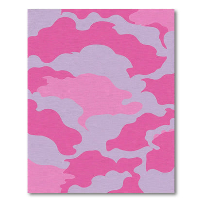 Pink Lilac Camouflage Blob Rug