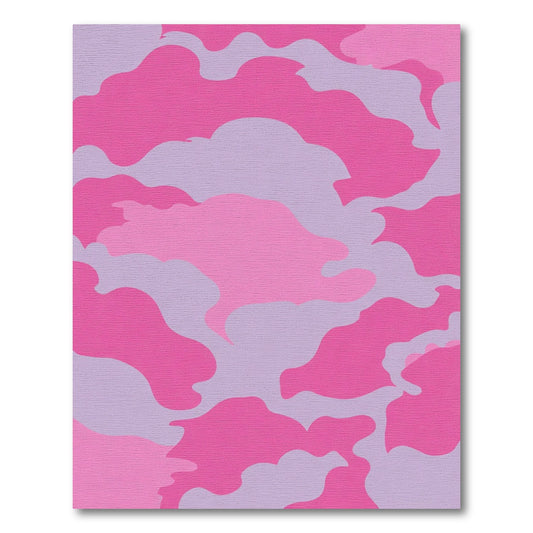 Pink Lilac Camouflage Blob Rug