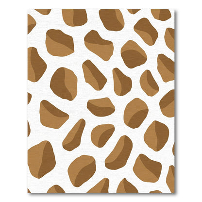 Brown Irregular Spots Abstract Pattern Rug