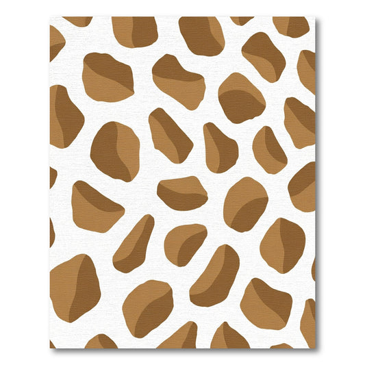 Brown Irregular Spots Abstract Pattern Rug