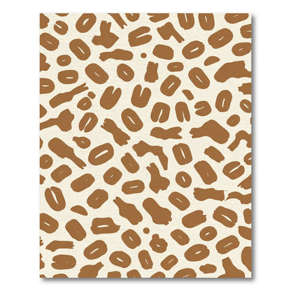 Earthy Brown Organic Abstract Spots Rug