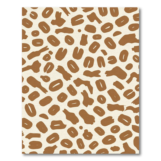 Earthy Brown Organic Abstract Spots Rug
