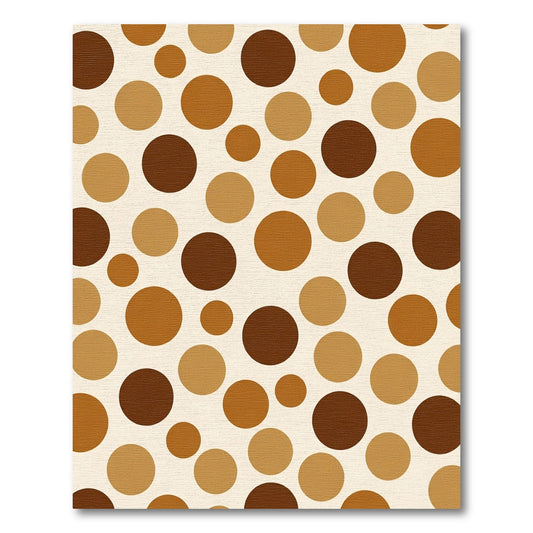 Rich Earthy Tone Polka Dot Rug