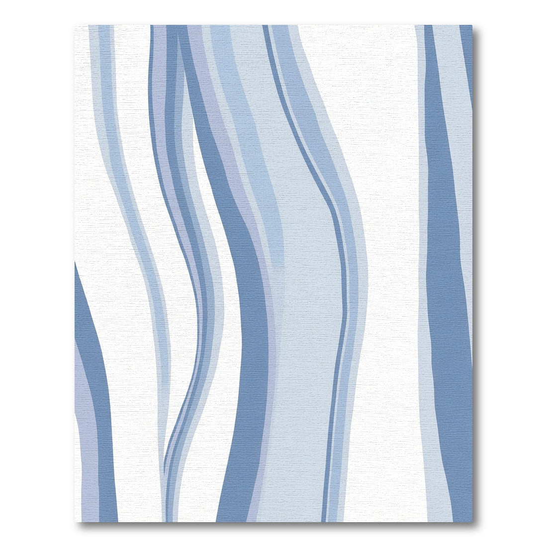 Wavy Blue Stripe Abstraction Rug