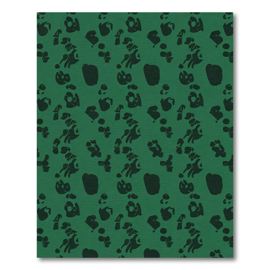 Dark Green Organic Ink Blot Rug
