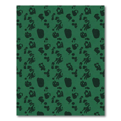 Dark Green Organic Ink Blot Rug