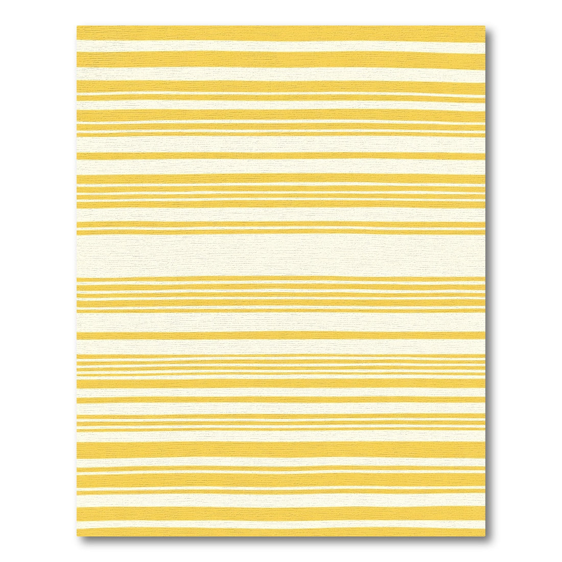 Golden Yellow Hand Drawn Stripes Rug
