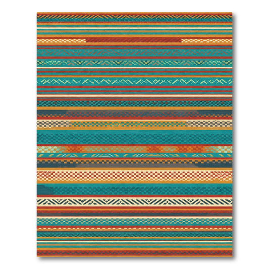 Eclectic Striped Tribal Geometric Rug