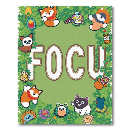 Cute Whimsical Forest Creature Border Rug