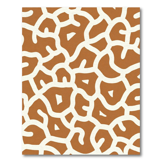 Earthy Giraffe Print Organic Shapes Rug