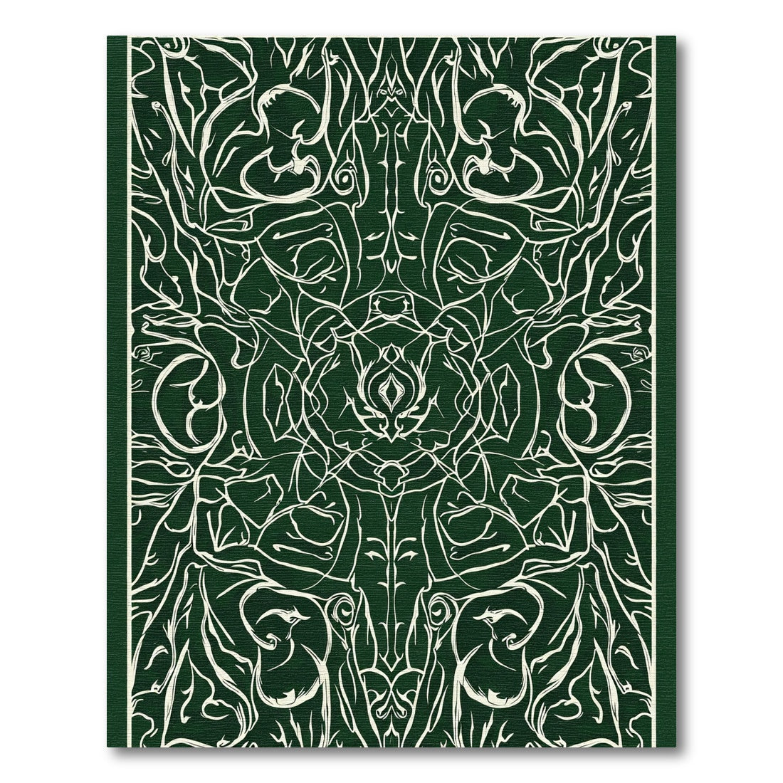 Dark Forest Abstract Swirls Rug