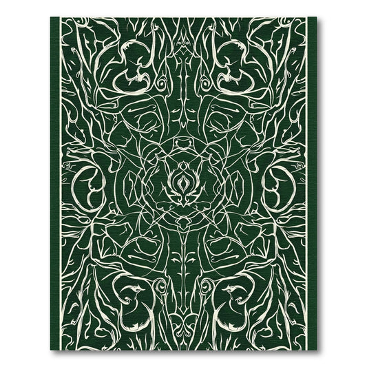 Dark Forest Abstract Swirls Rug