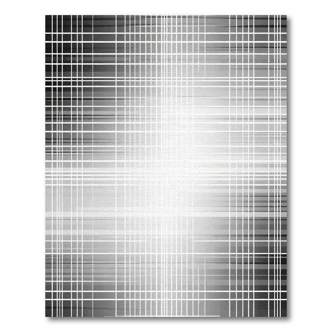 Monochromatic Grid Stripe Abstract Rug