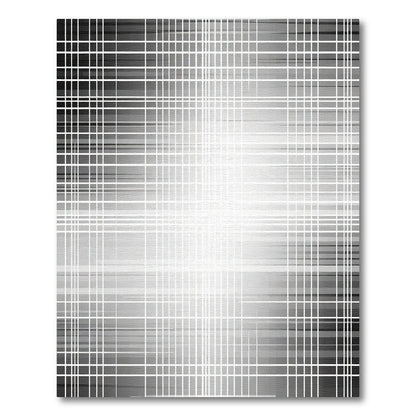Monochromatic Grid Stripe Abstract Rug