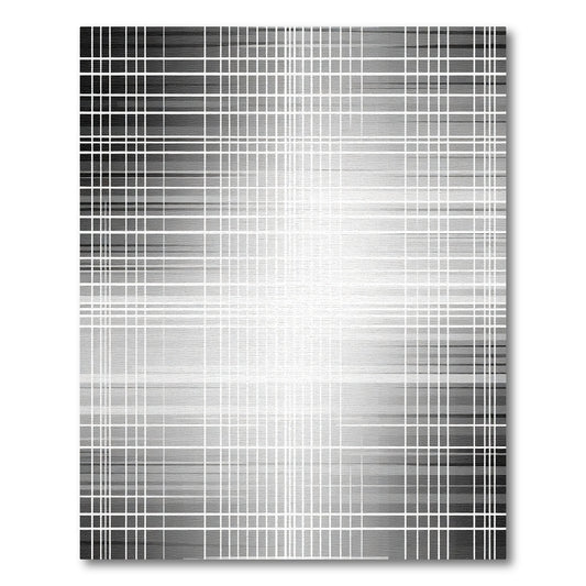 Monochromatic Grid Stripe Abstract Rug