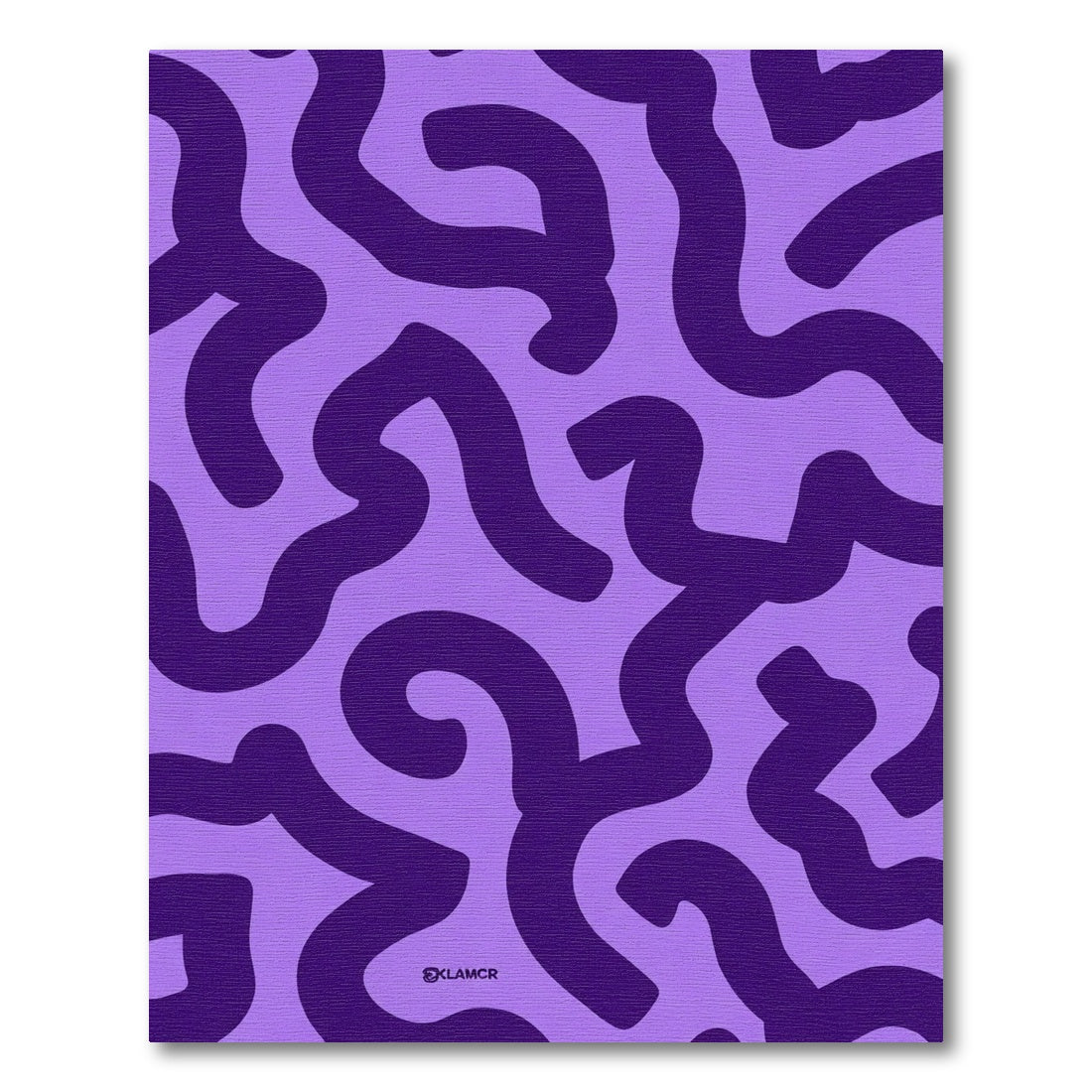 Abstract Purple Swirl Maze Rug