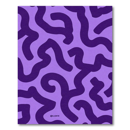 Abstract Purple Swirl Maze Rug