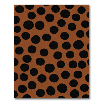 Brown Black Polka Dot Rug