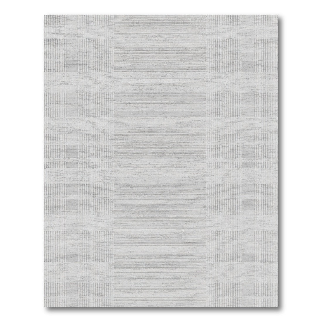 Subtle Gray Vertical Stripe Texture Rug