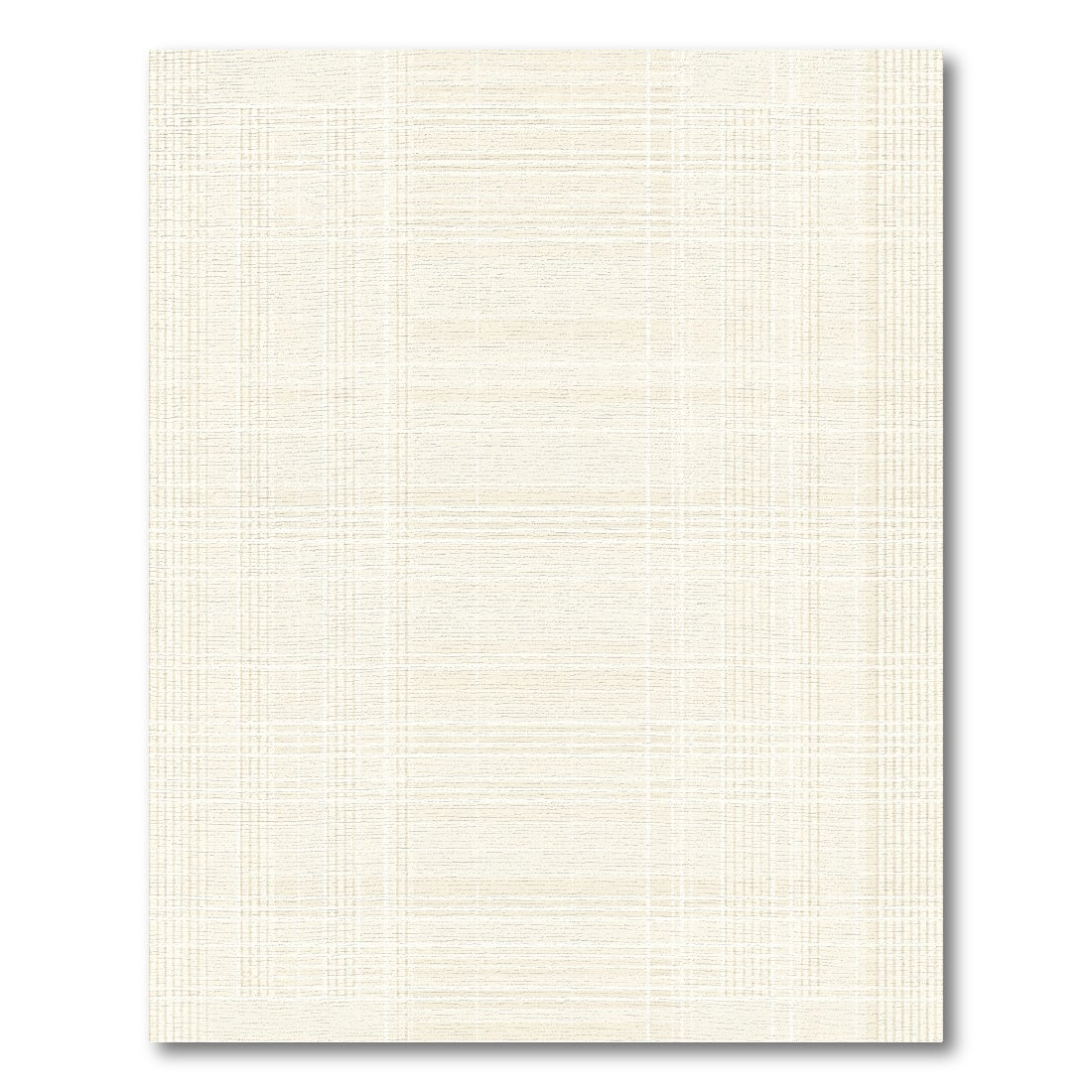Pale Cream Subtle Grid Check Rug