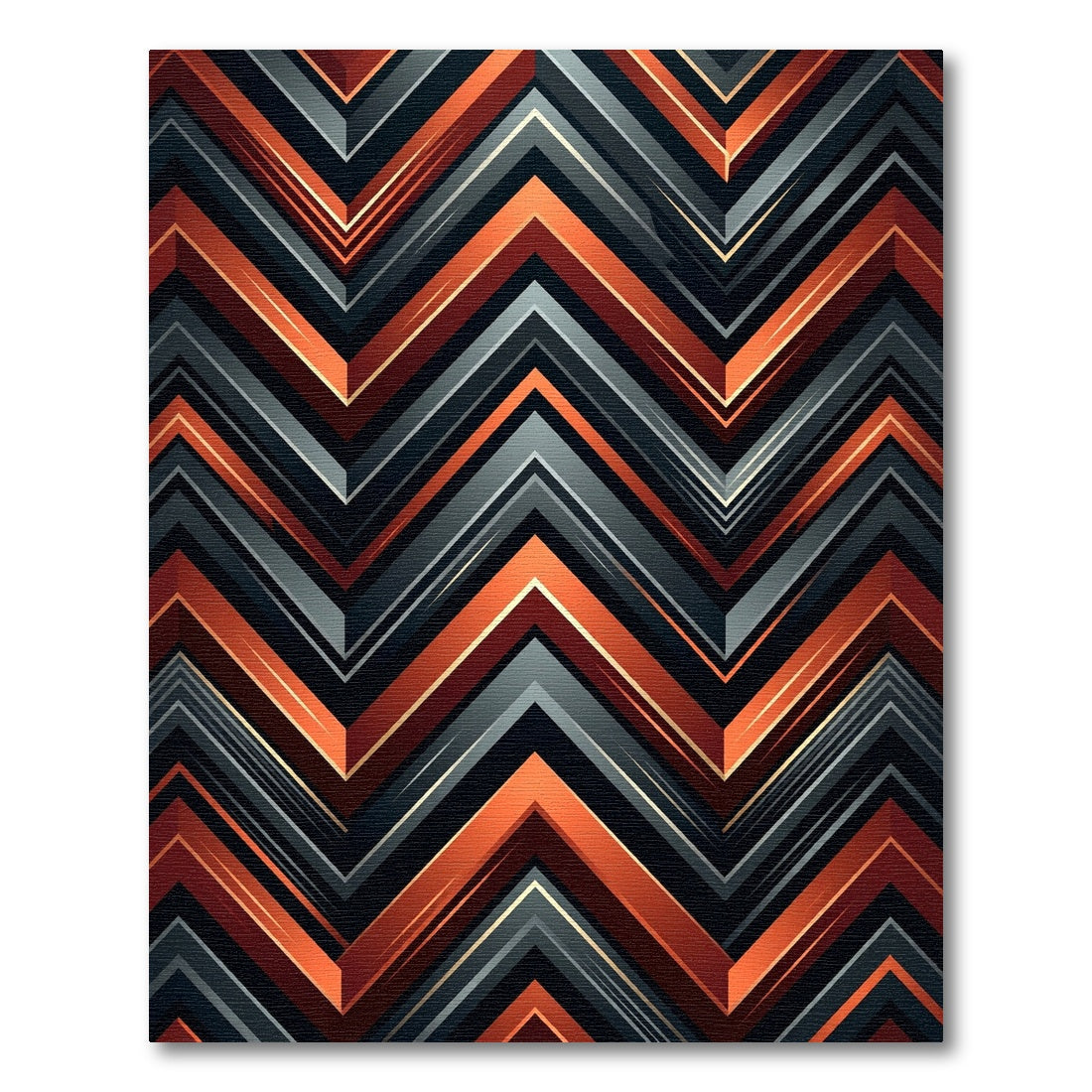 Bold Orange Chevron Stripes Rug