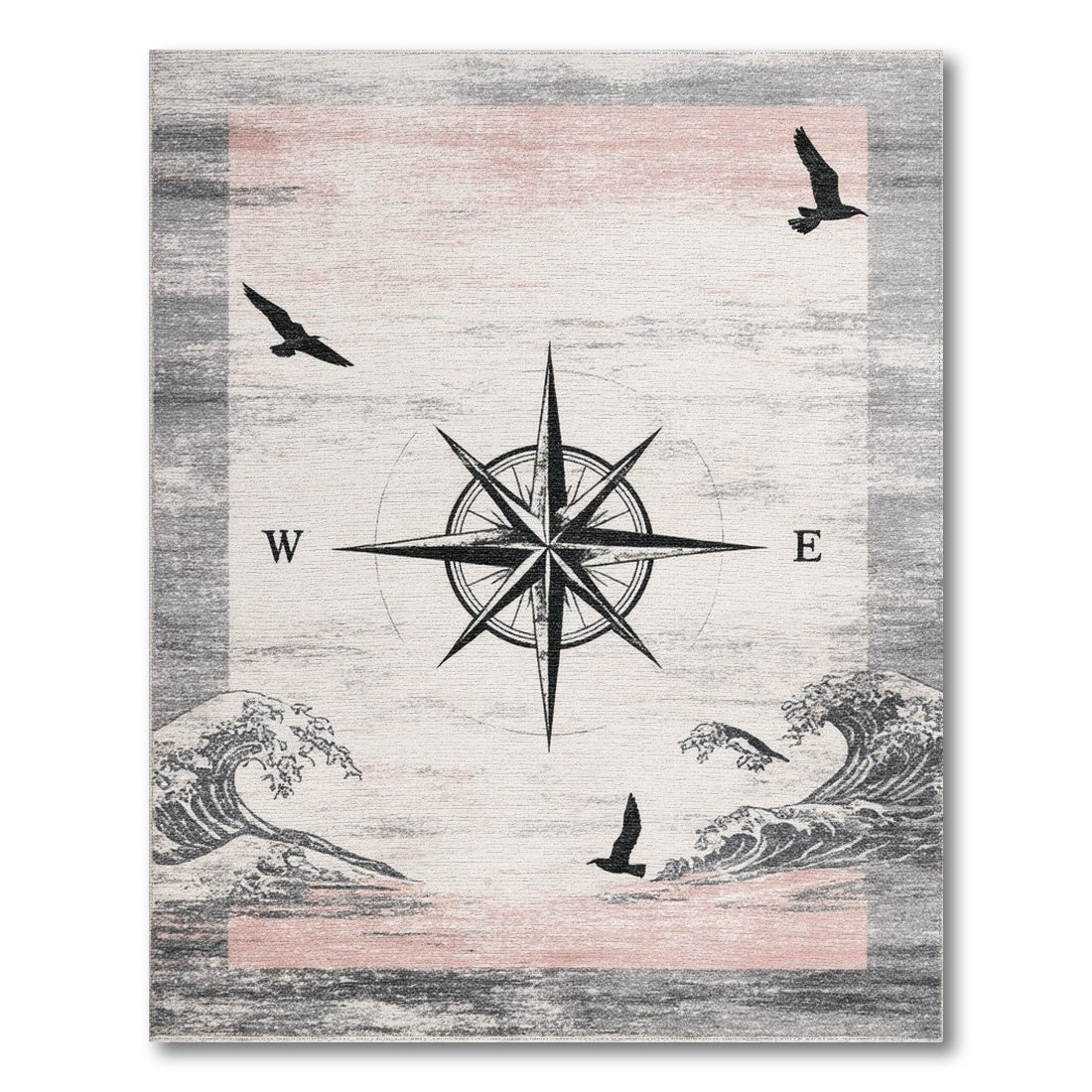 Compass Rose Waves Area Rug