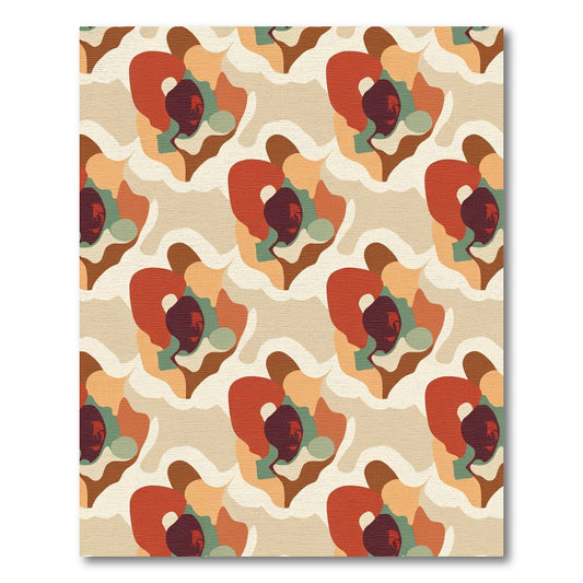 Earthy Abstract Blobs Organic Rug