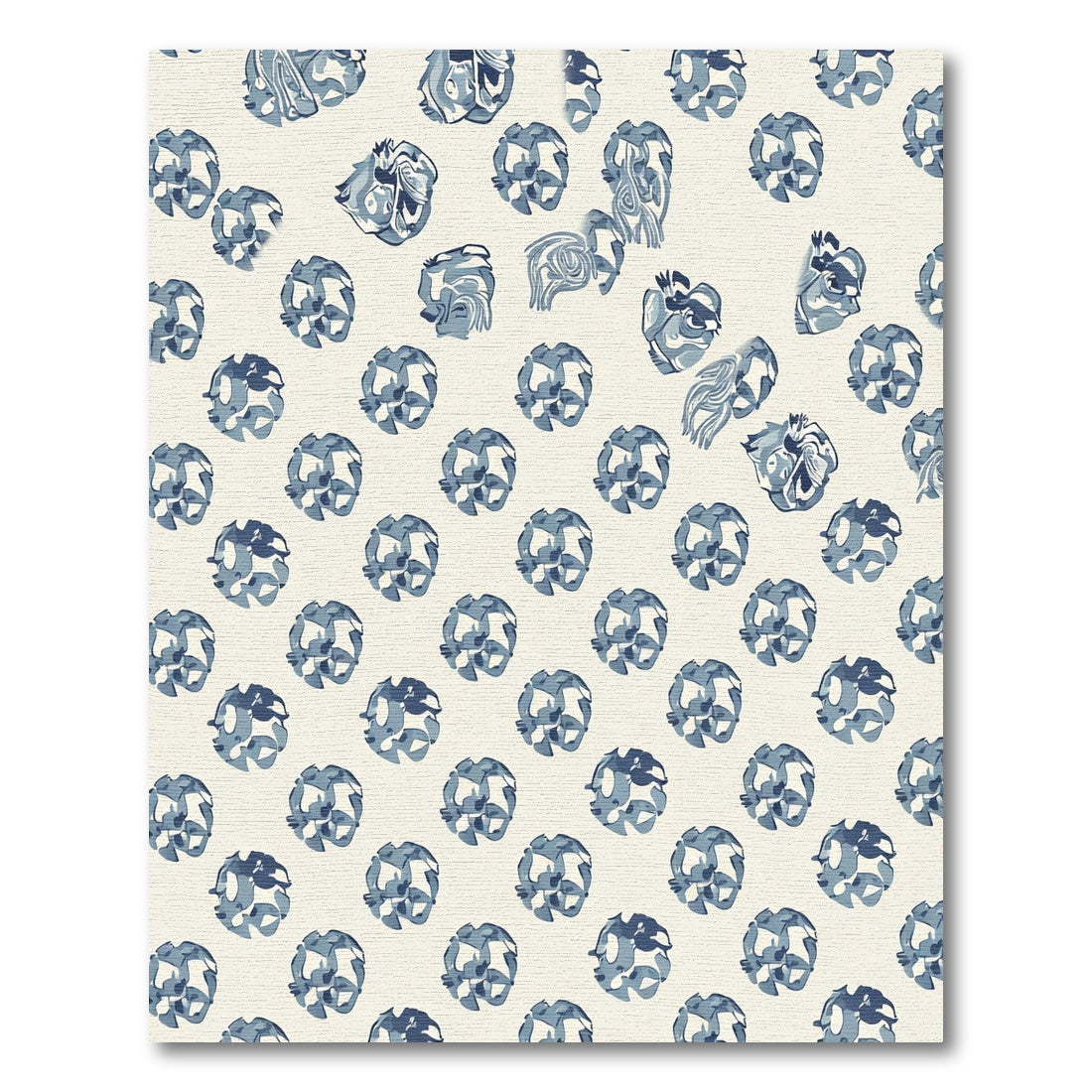 Blue Orb Repeating Abstract Rug