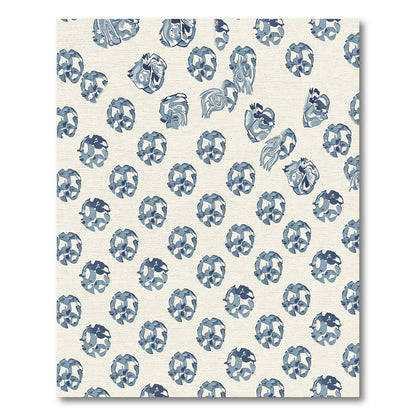 Blue Orb Repeating Abstract Rug
