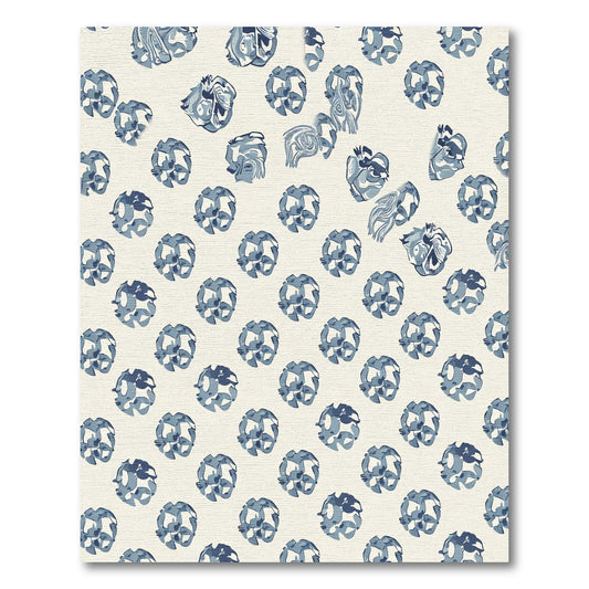 Blue Orb Repeating Abstract Rug
