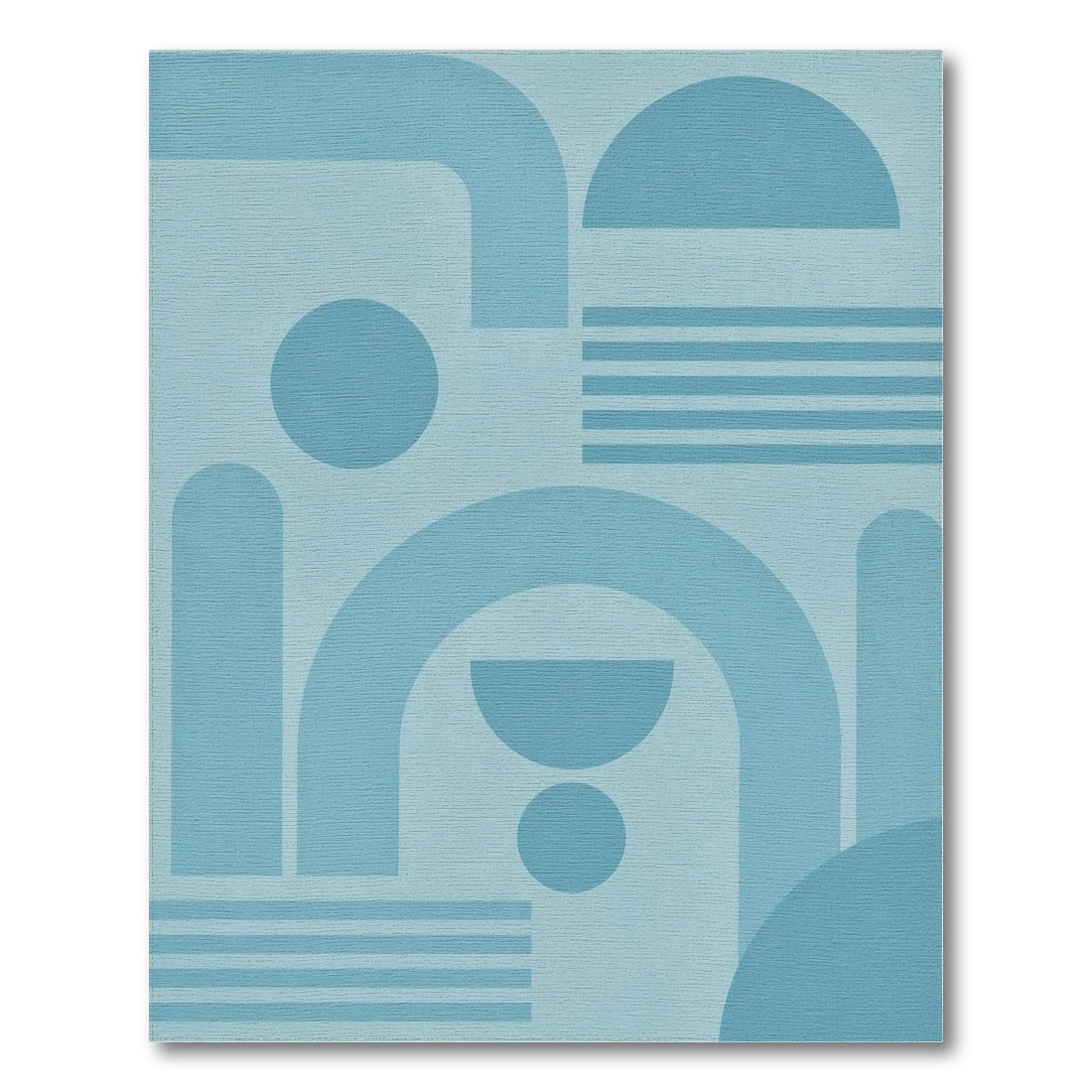 Geometric Modern Blue Geometric Area Rug