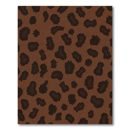 Brown Leopard Spot Print Rug