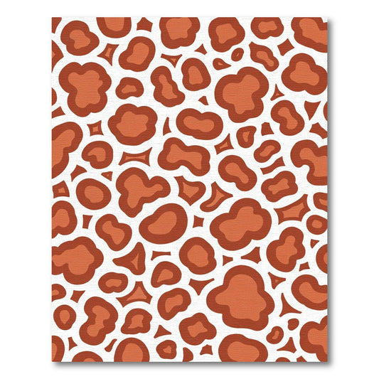 Terracotta Spots Abstract Composition Rug