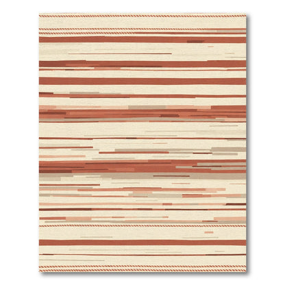 Terracotta Line Composition Rug