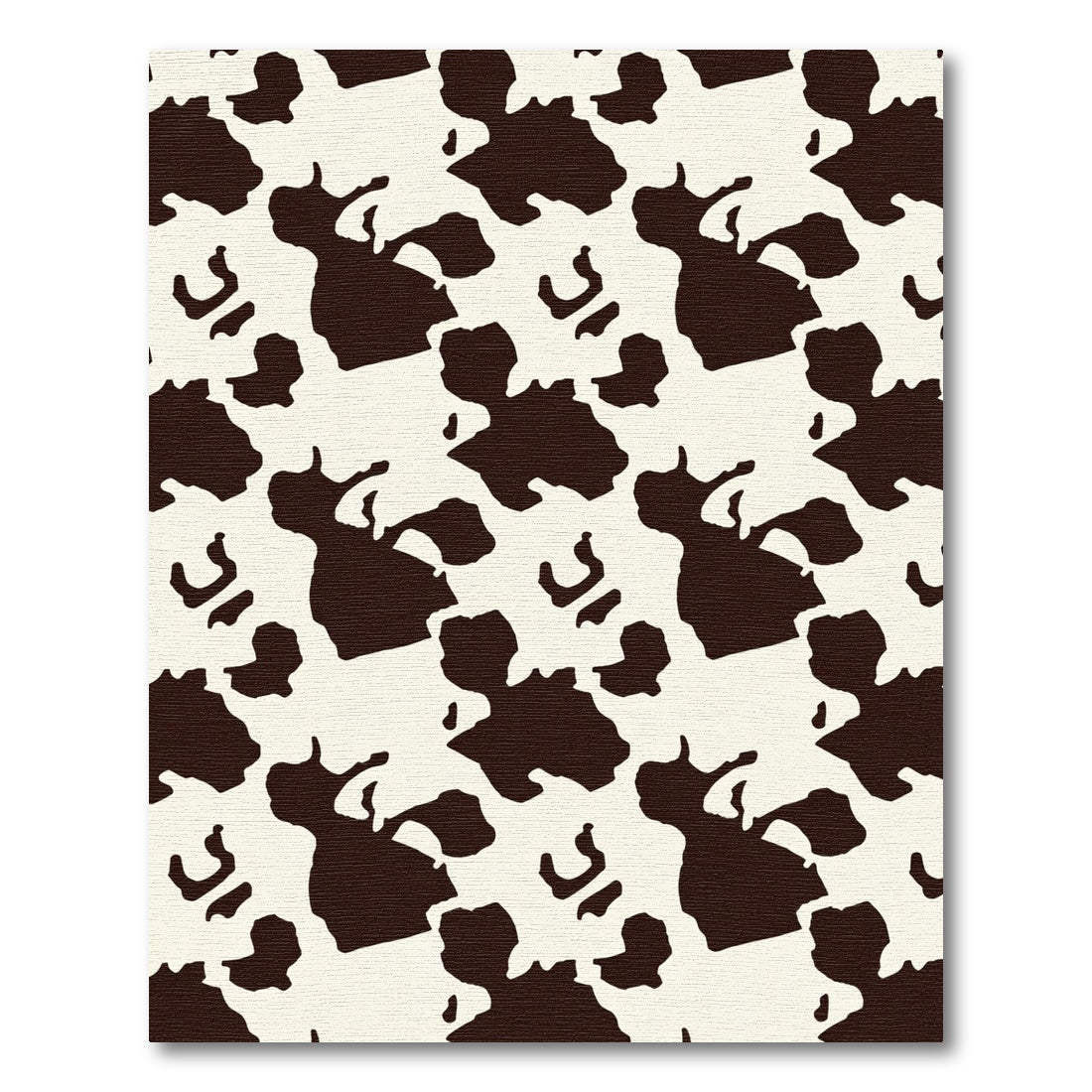 Classic Brown White Holstein Shape Rug