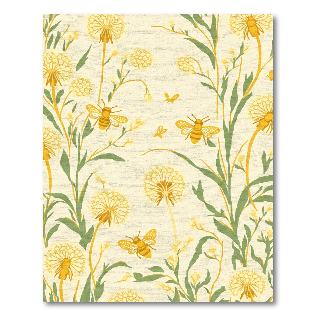 Yellow Dandelion Bee Garden Rug