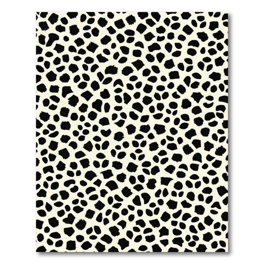 Bold Black Spots Cream Background Rug