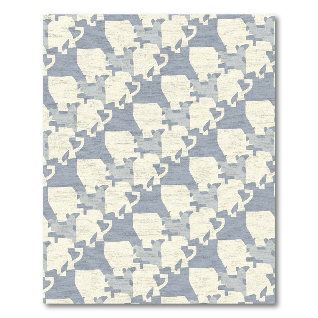 Pastel Blue Cream Camouflage Kettle Rug