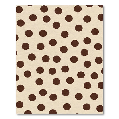 Cream Brown Scattered Circles Rug