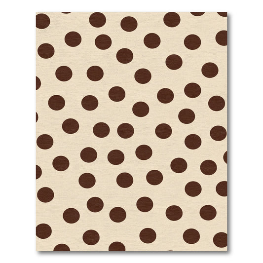 Cream Brown Scattered Circles Rug