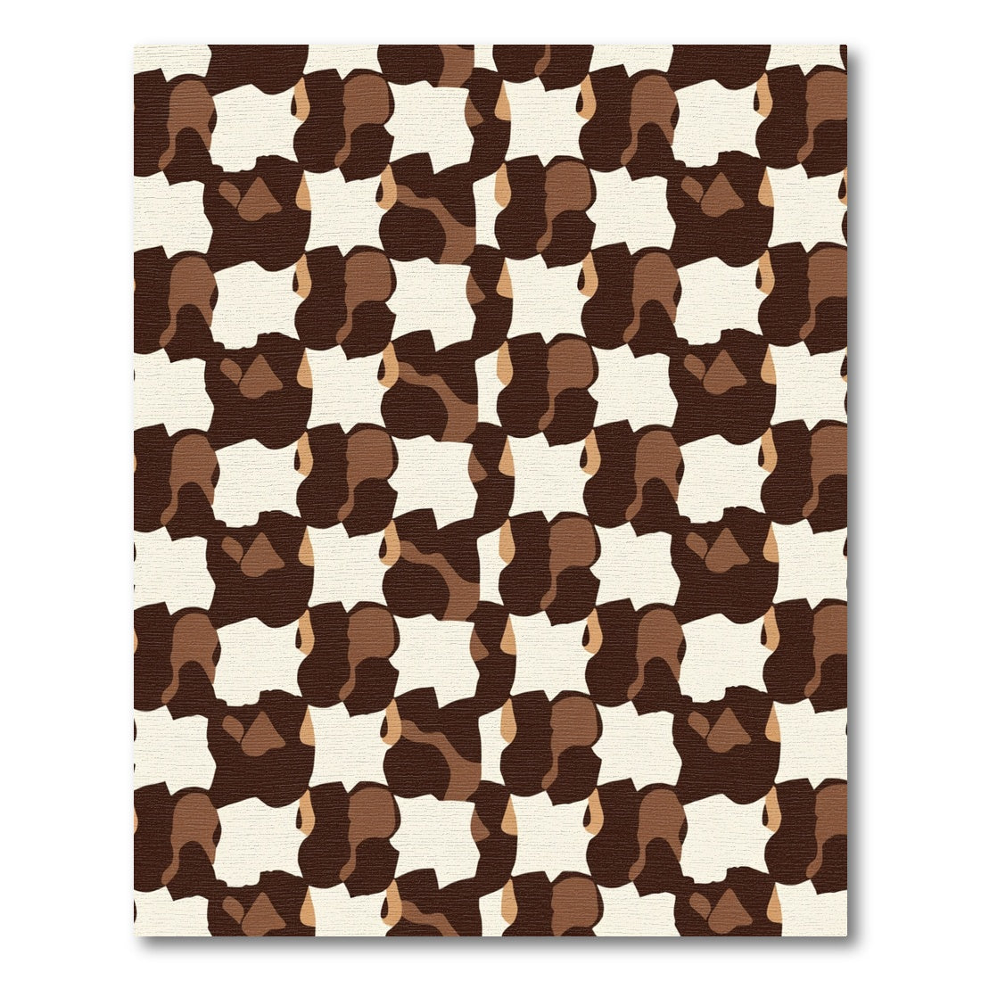 Earthy Abstract Shifting Squares Rug