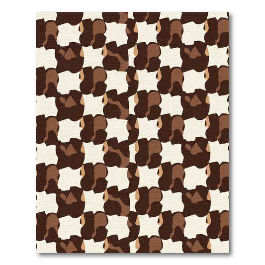 Earthy Abstract Shifting Squares Rug