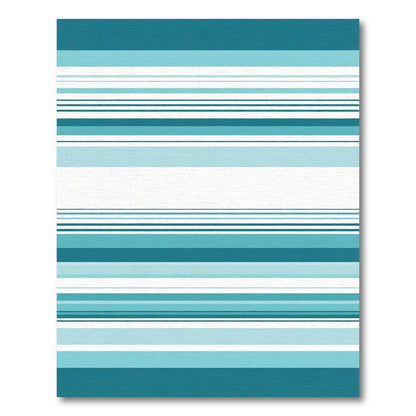 Aqua Teal Striped Horizon Rug