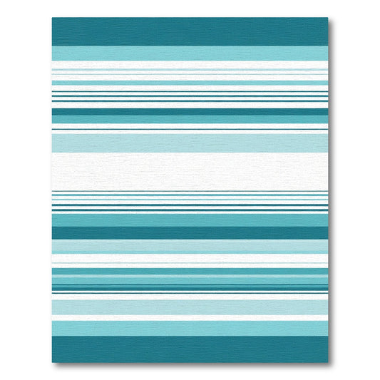 Aqua Teal Striped Horizon Rug