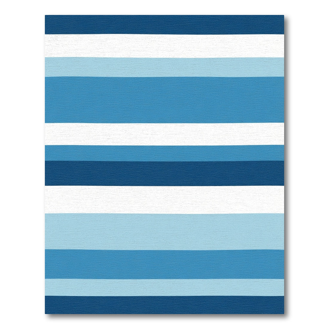 Serene Blue Ombre Horizontal Stripes Rug