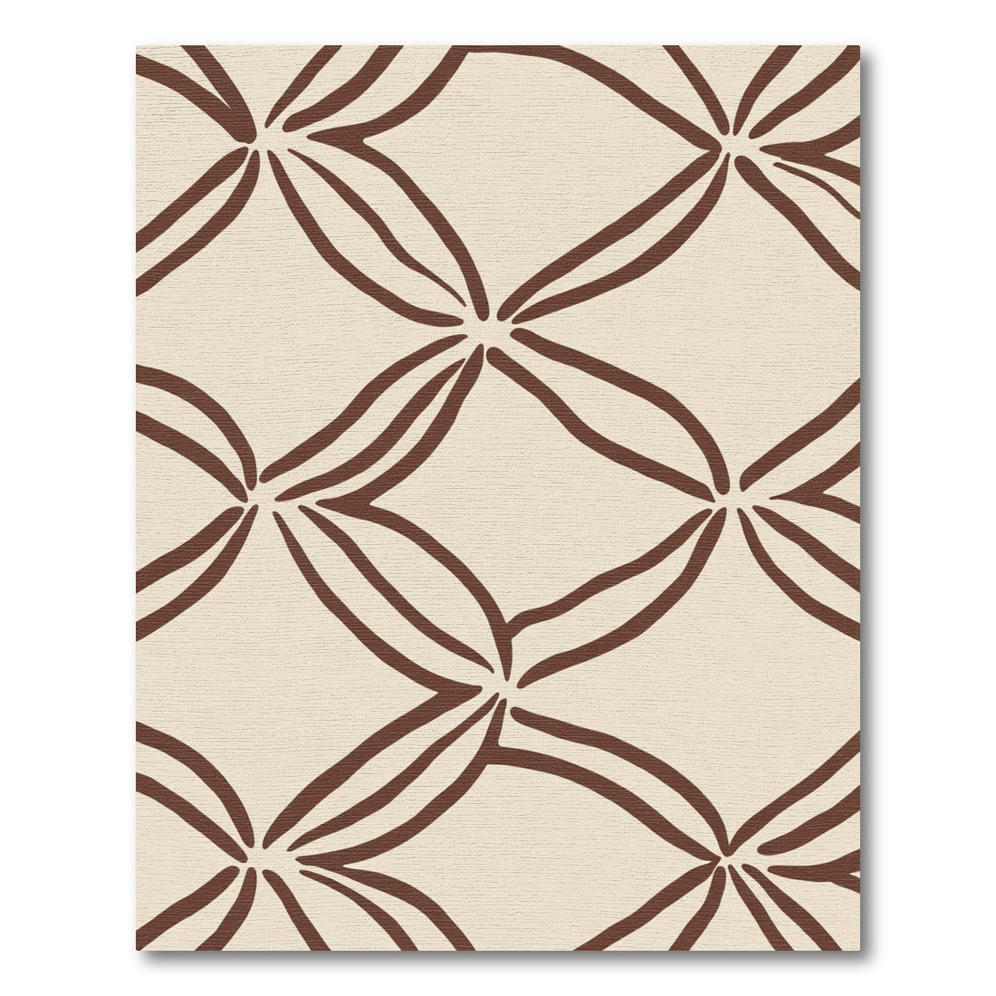 Brown Woven Lattice Neutral Rug