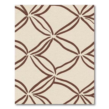 Brown Woven Lattice Neutral Rug